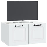 Wall-Mounted TV Cabinet White 59.5 x 41 x 30 cm Engineered Wood - Side View