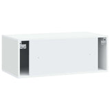 Wall-Mounted TV Cabinet White 78.5 x 41 x 30 cm Engineered Wood - Low Angle