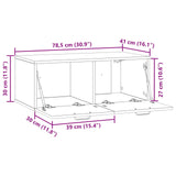 Wall-Mounted TV Cabinet White 78.5 x 41 x 30 cm Engineered Wood