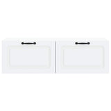 Wall-Mounted TV Cabinet White 98 x 41 x 30 cm Engineered Wood - Rear View