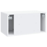 Wall-Mounted TV Cabinet White 59.5 x 31 x 30 cm Engineered Wood - Low Angle