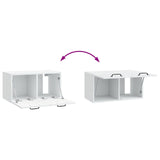 Wall-Mounted TV Cabinet White 59.5 x 31 x 30 cm Engineered Wood - Extra Image