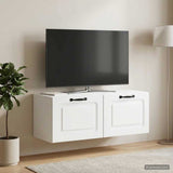 Wall-Mounted TV Cabinet White 78.5 x 31 x 30 cm Engineered Wood - Top-Down View