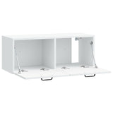Wall-Mounted TV Cabinet White 78.5 x 31 x 30 cm Engineered Wood - 45-Degree Angle