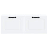 Wall-Mounted TV Cabinet White 78.5 x 31 x 30 cm Engineered Wood - Rear View