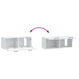 Wall-Mounted TV Cabinet White 78.5 x 31 x 30 cm Engineered Wood
