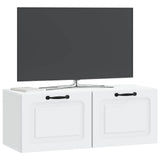 Wall-Mounted TV Cabinet White 78.5 x 31 x 30 cm Engineered Wood - Side View