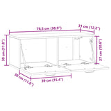 Wall-Mounted TV Cabinet White 78.5 x 31 x 30 cm Engineered Wood - Extra Image