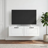 Wall-Mounted TV Cabinet White 98 x 31 x 30 cm Engineered Wood