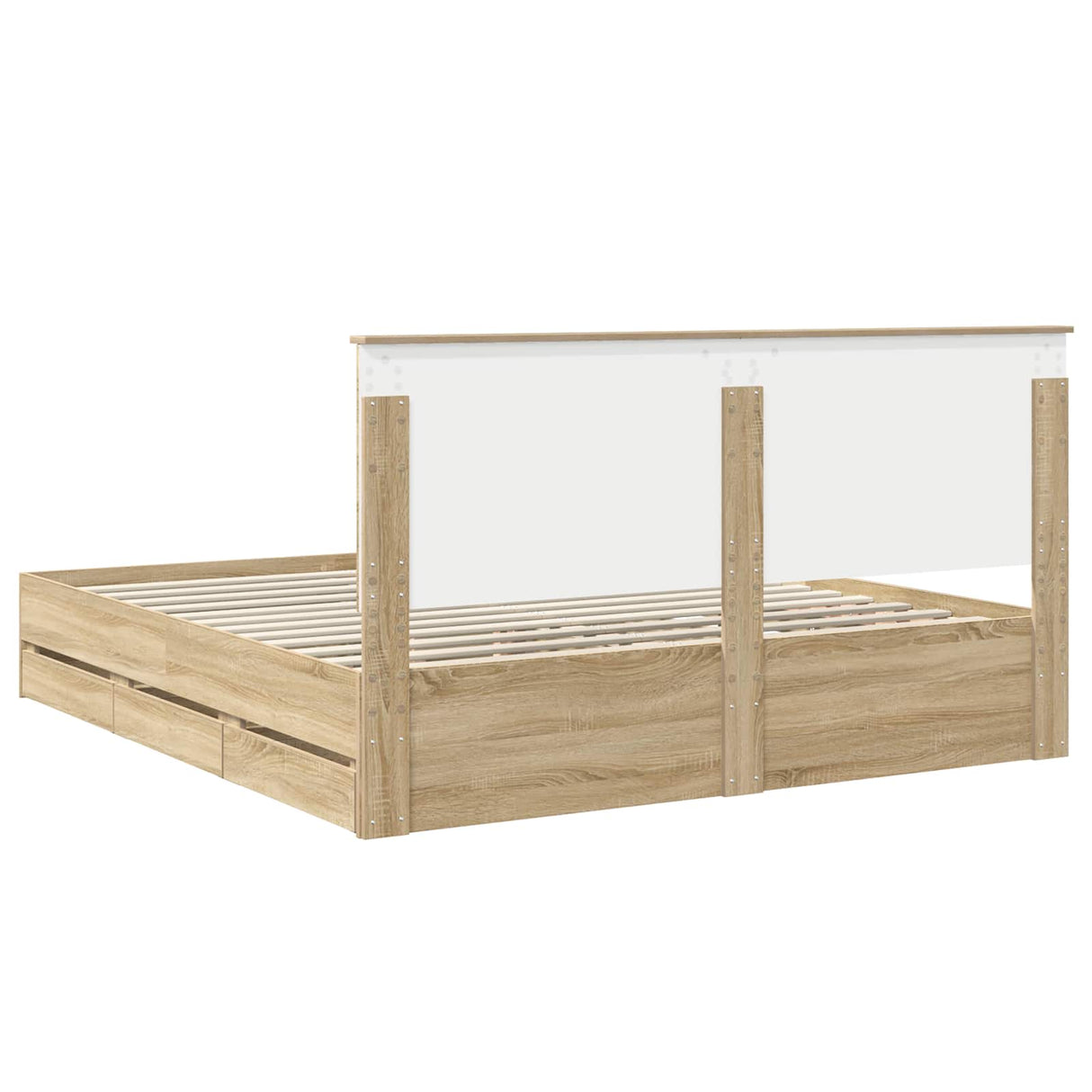 Bed Frame with Drawer Sonoma Oak 180 x 200 cm Engineered Wood