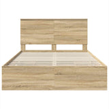 Bed Frame with Drawer Sonoma Oak 150 x 200 cm Engineered Wood