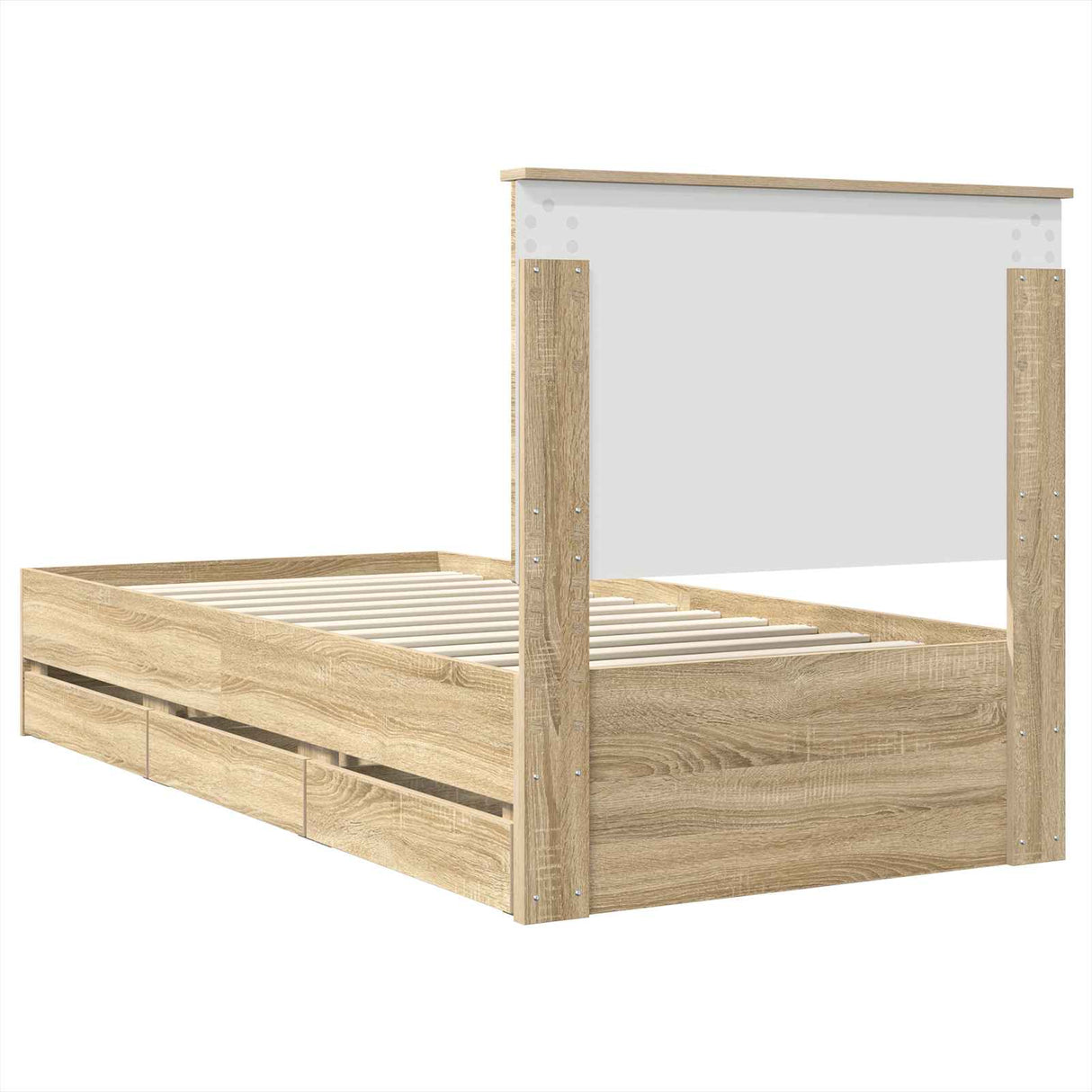 Bed Frame with Drawer Sonoma Oak 90 x 190 cm Engineered Wood