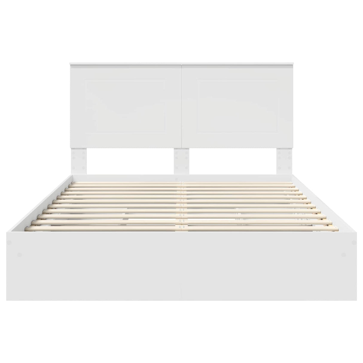 Bed Frame with Drawer Manual White 150 x 200 cm Engineered Wood