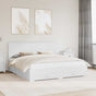 Bed Frame with Drawer White 180 x 200 cm Engineered Wood