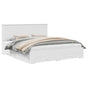 Bed Frame with Drawer White 180 x 200 cm Engineered Wood