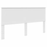 Bed Frame with Headboard White 180 x 200 cm Engineered Wood - Close-Up Angle