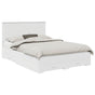 Bed Frame with Drawer White 150 x 200 cm Engineered Wood