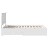 Bed Frame with Headboard White 150 x 200 cm Engineered Wood - Extra Image