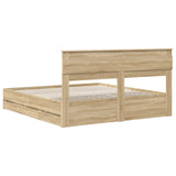 Bed Frame with Drawer Sonoma Oak 180 x 200 cm Engineered Wood - Extra Image