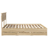 Bed Frame with Drawer Sonoma Oak 180 x 200 cm Engineered Wood - Extra Image