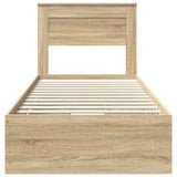 Bed Frame with Drawer Sonoma Oak 90 x 190 cm Engineered Wood
