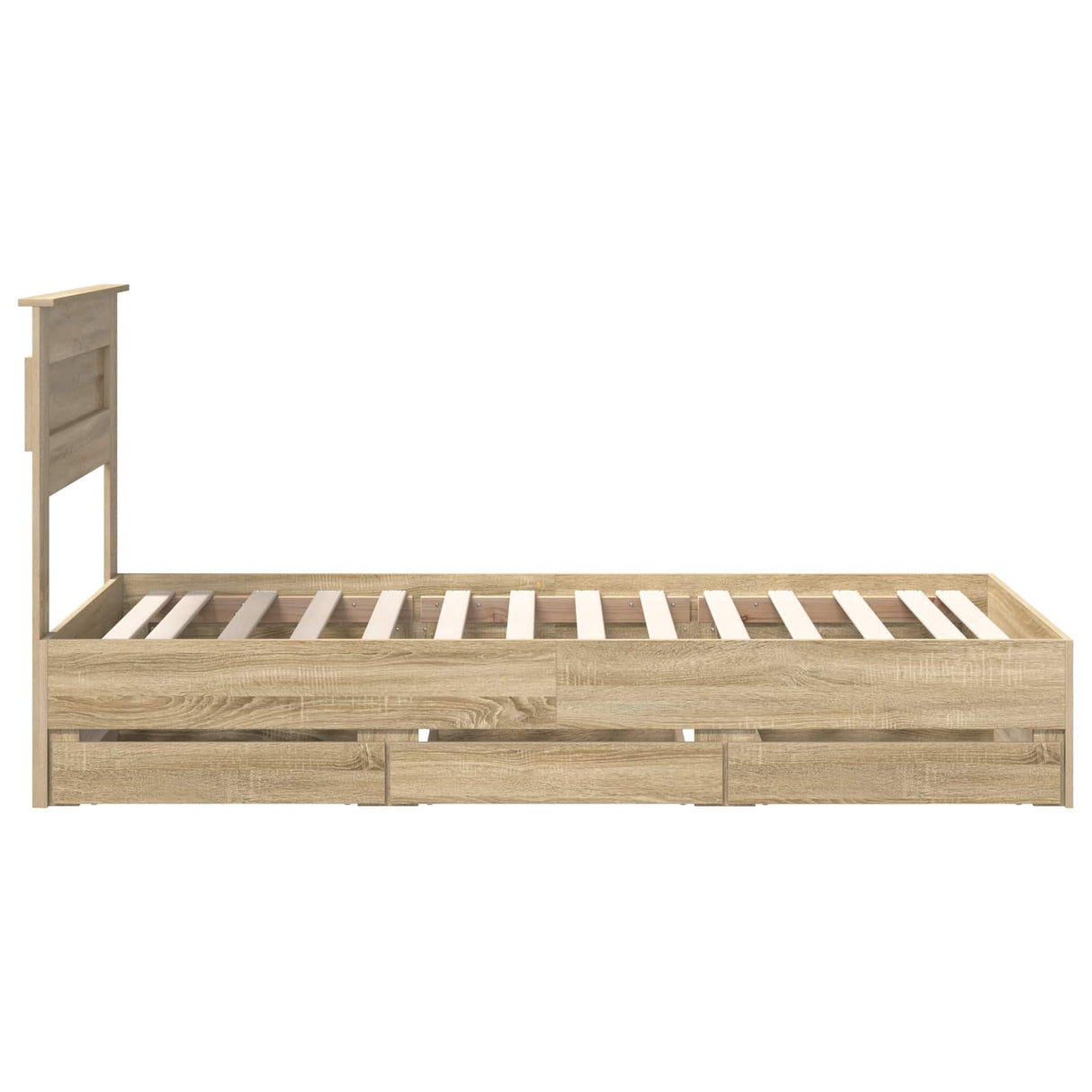 Bed Frame with Drawer Sonoma Oak 90 x 190 cm Engineered Wood