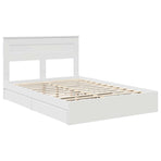 Storage Bed with Drawer White 150 x 200 cm Engineered Wood