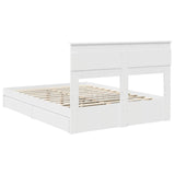 Storage Bed with Headboard White 150 x 200 cm Engineered Wood - Extra Image