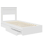 Storage Bed with Drawer White 90 x 190 cm Engineered Wood
