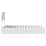 Storage Bed with Headboard White 90 x 190 cm Engineered Wood - Extra Image