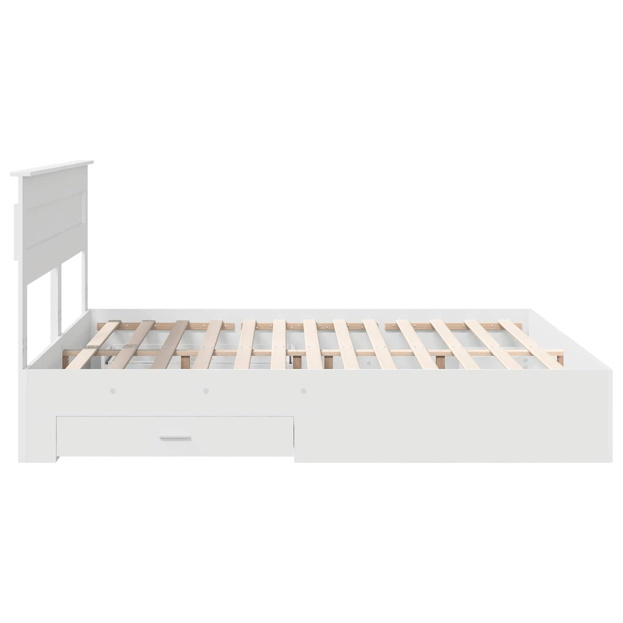 Bed Frame with Headboard White 180 x 200 cm Engineered Wood