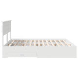Bed Frame with Headboard White 180 x 200 cm Engineered Wood