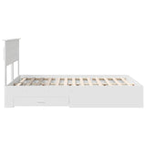 Bed Frame with Headboard White 150 x 200 cm Engineered Wood
