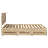 Bed Frame with Drawer Sonoma Oak 180 x 200 cm Engineered Wood - Extra Image