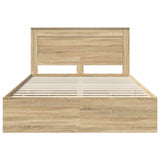 Bed Frame with Drawer Sonoma Oak 150 x 200 cm Engineered Wood