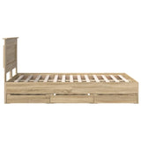 Bed Frame with Drawer Sonoma Oak 135 x 190 cm Engineered Wood - Extra Image