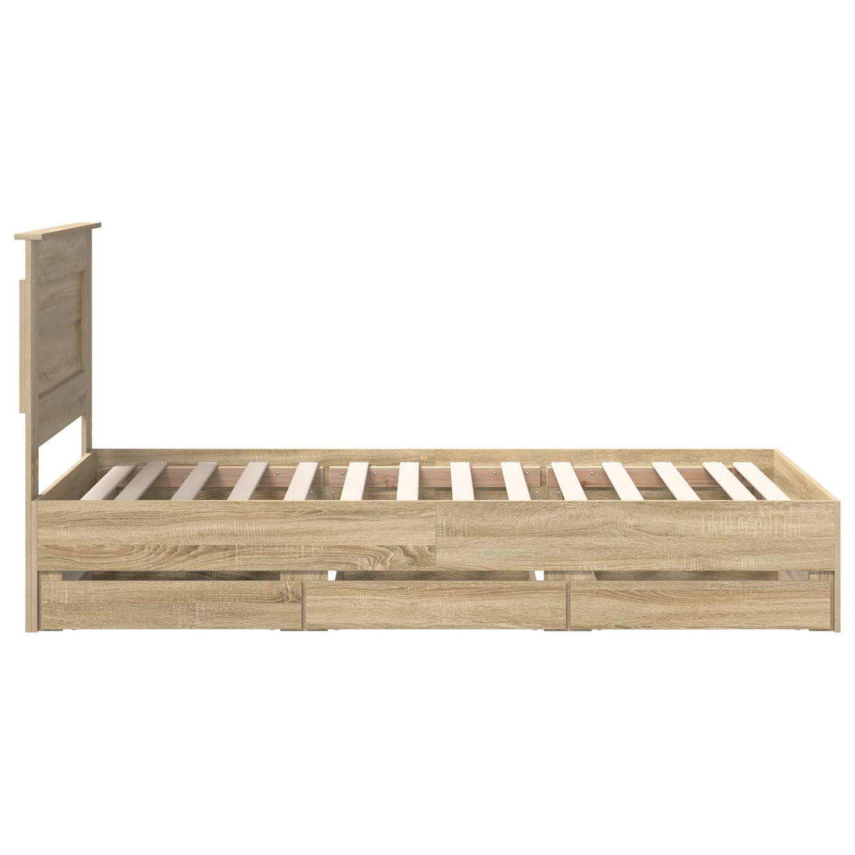Bed Frame with Drawer Sonoma Oak 90 x 190 cm Engineered Wood