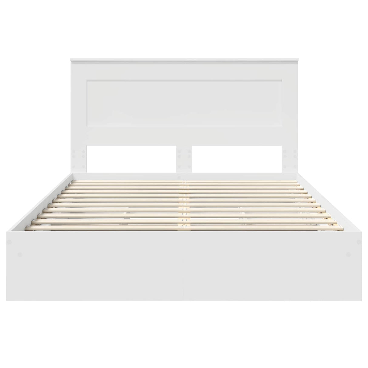 Storage Bed with Headboard White 150 x 200 cm Engineered Wood