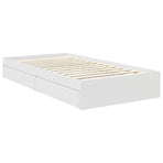Storage Bed with Drawer White 90 x 190 cm Engineered Wood