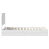 Storage Bed with Headboard White 90 x 190 cm Engineered Wood - Extra Image