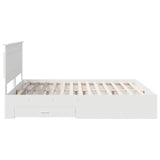 Bed Frame with Drawer White 180 x 200 cm Engineered Wood