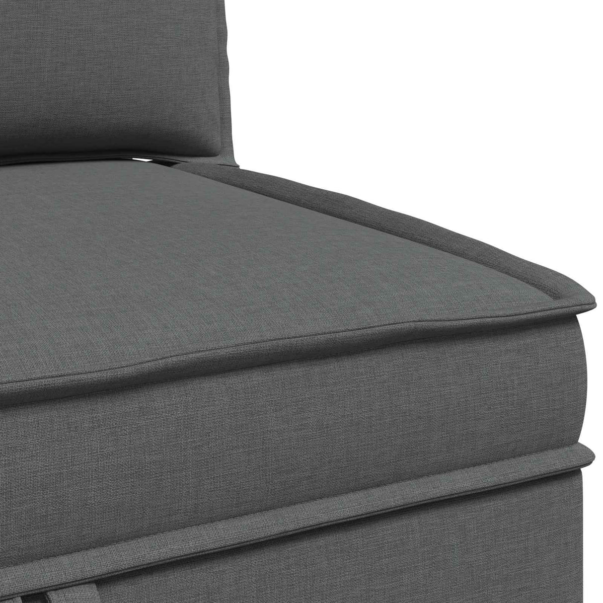 Modular Sofa Set with Storage 3 pcs Dark Grey Fabric