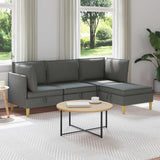 Modular Sofa Set with Storage 4 pcs Dark Grey Fabric