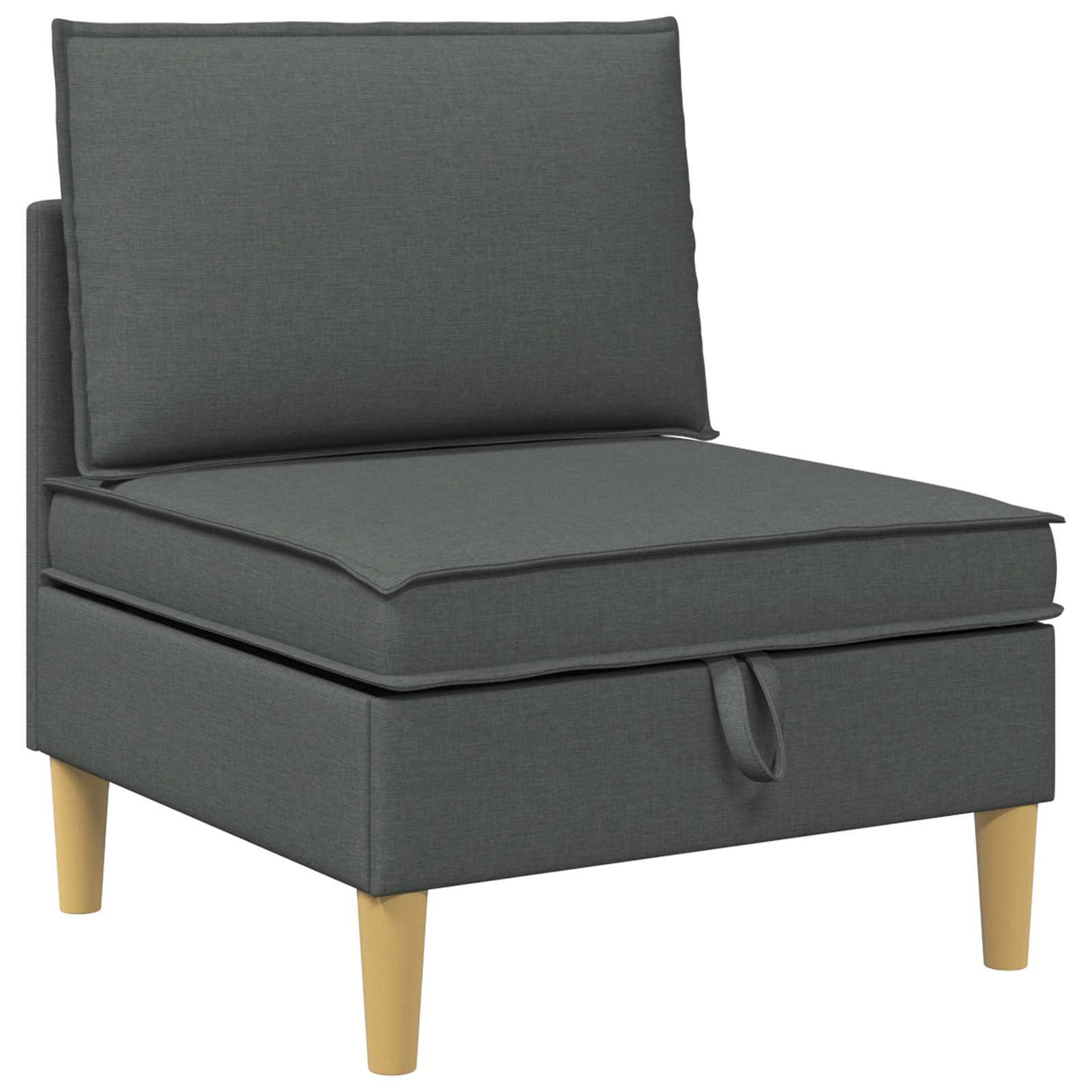 Modular Sofa Set with Storage 4 pcs Dark Grey Fabric