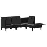 Living Room Furniture Set with Cushion 4 pcs Black Velvet