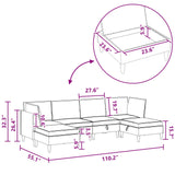 Living Room Furniture Set with Cushion 6 pcs Black Velvet