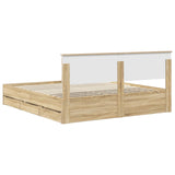 Bed Frame with Drawer Sonoma Oak 180 x 200 cm Engineered Wood - Extra Image