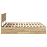 Bed Frame with Drawer Sonoma Oak 180 x 200 cm Engineered Wood - Extra Image