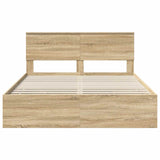 Bed Frame with Drawer Sonoma Oak 150 x 200 cm Engineered Wood