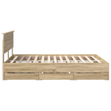 Bed Frame with Drawer Sonoma Oak 150 x 200 cm Engineered Wood